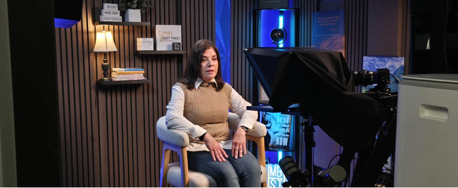 Inside the Vine Long Island studio, a session in progress on set